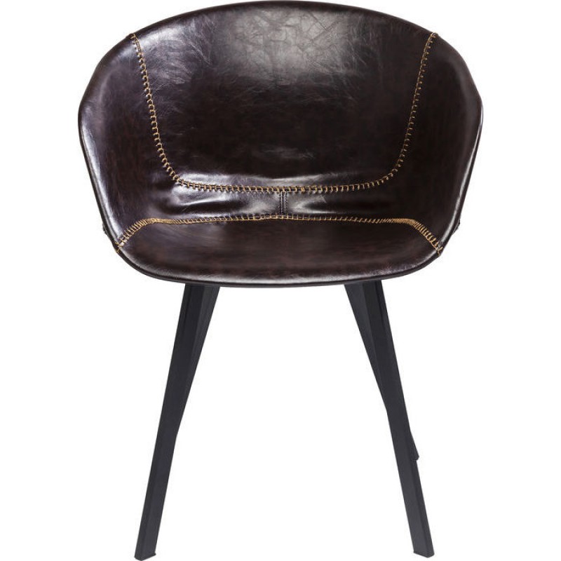 Chair with Armrest Lounge Brown